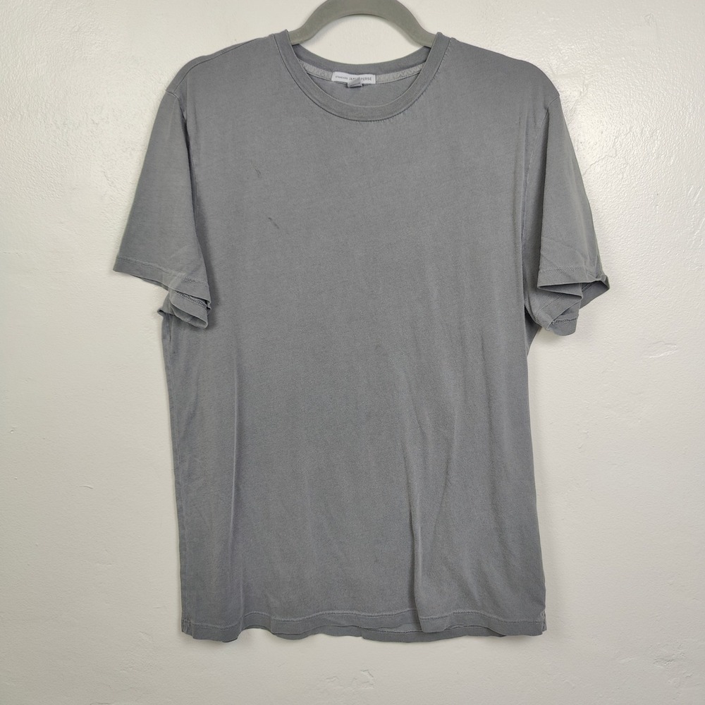 James Perse T-Shirt Mens 2 Medium Grey Hawaii Graphic Crew Neck Combed Cotton - Picture 2 of 10